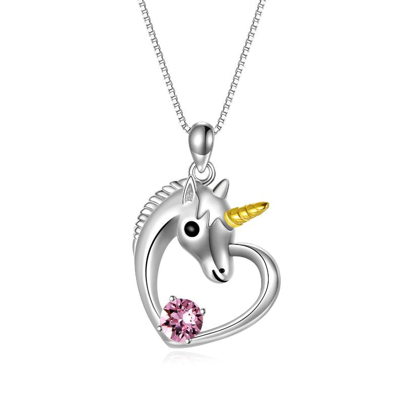 Sterling Silver Unicorn Necklace Unicorn Jewelry Birthday Gifts for Girls Women Daughter